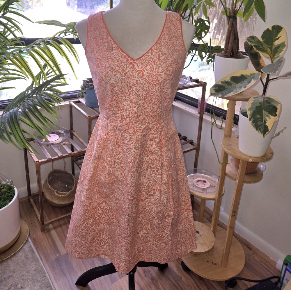 Tommy Hilfiger Coral Paisley Midi Dress